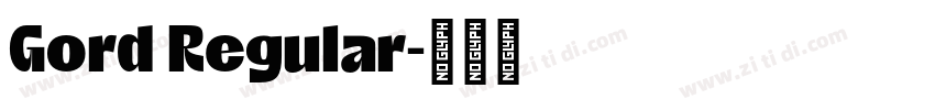 Gord Regular字体转换